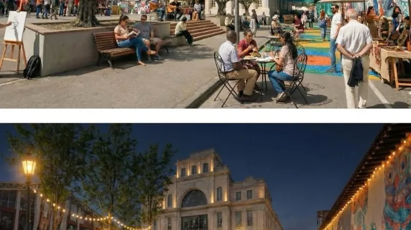 SOSTENIBILIDAD. Calles cerradas como parte del laboratorio urbano #CallesVivas, que evalúa nuevas formas de uso del espacio público en el centro de Loja.