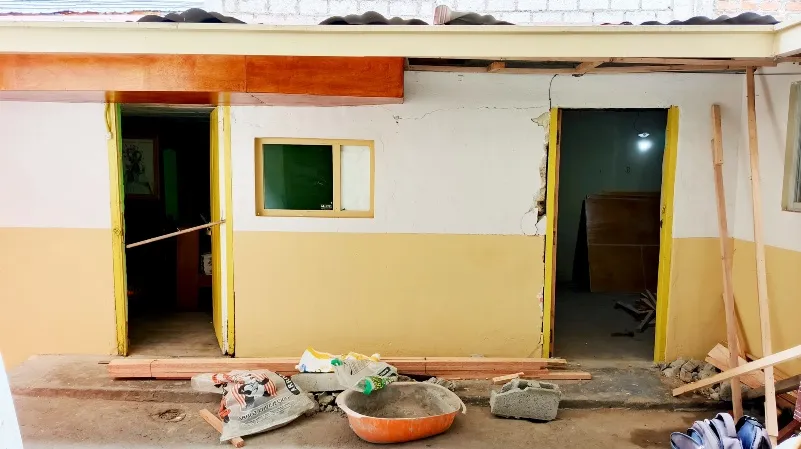 Los daños materiales se concentran principalmente en el primer piso de la vivienda